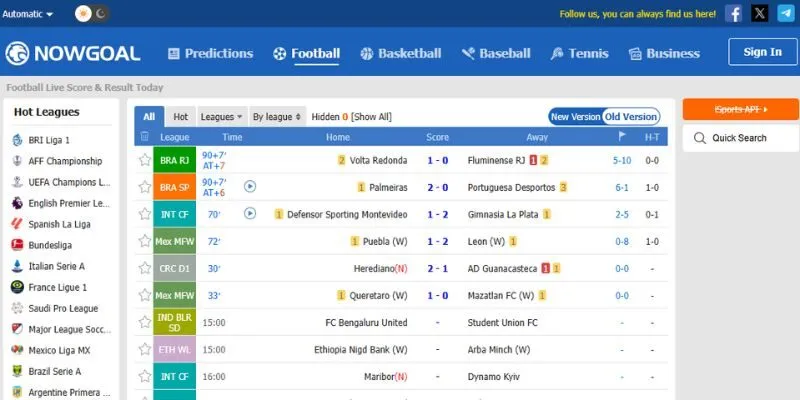 TRANG CHỦ 9 nowgoal